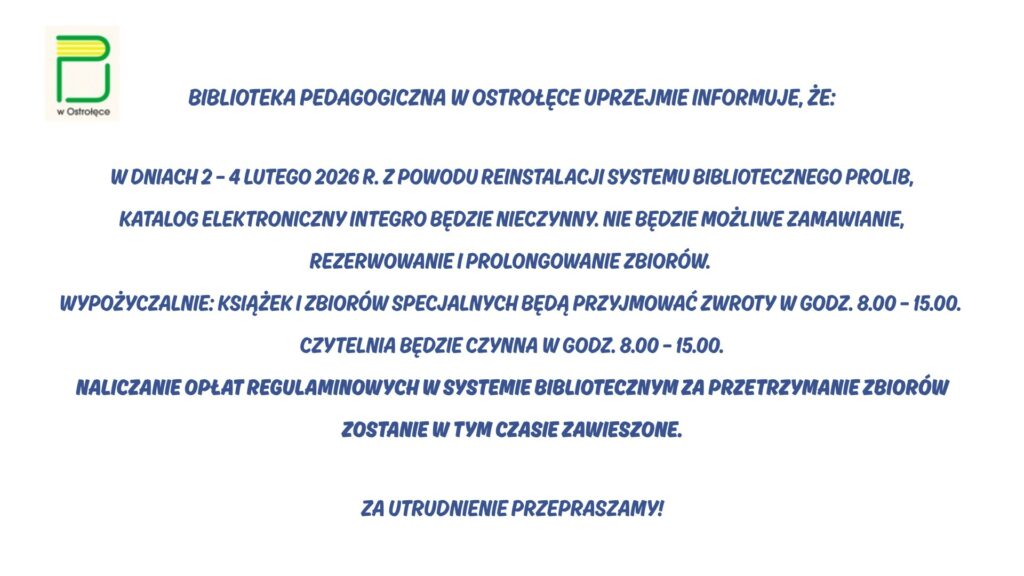 Reinstalacja systemu bibliotecznego