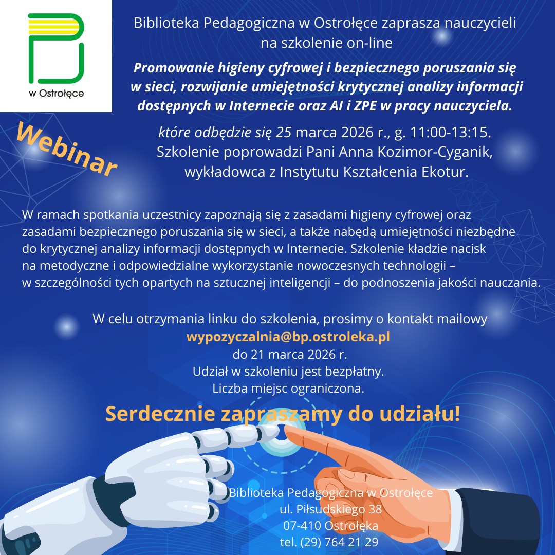 SZKOLENIE DLA NAUCZYCIELI