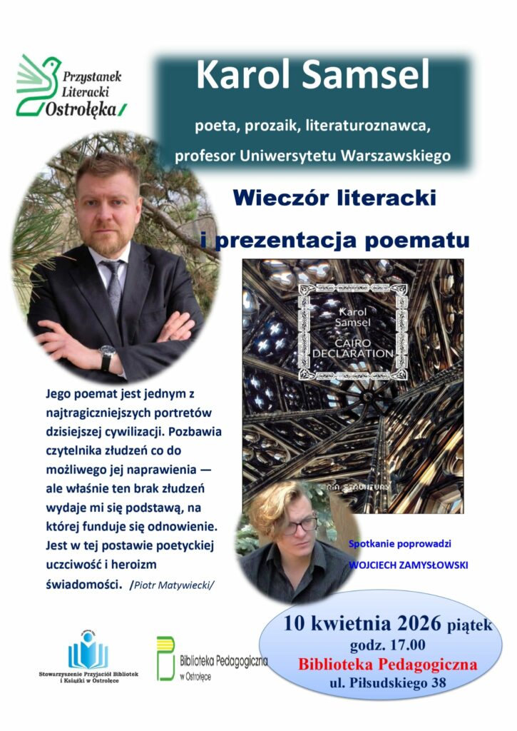 KAROL SAMSEL - WIECZÓR LITERACKI