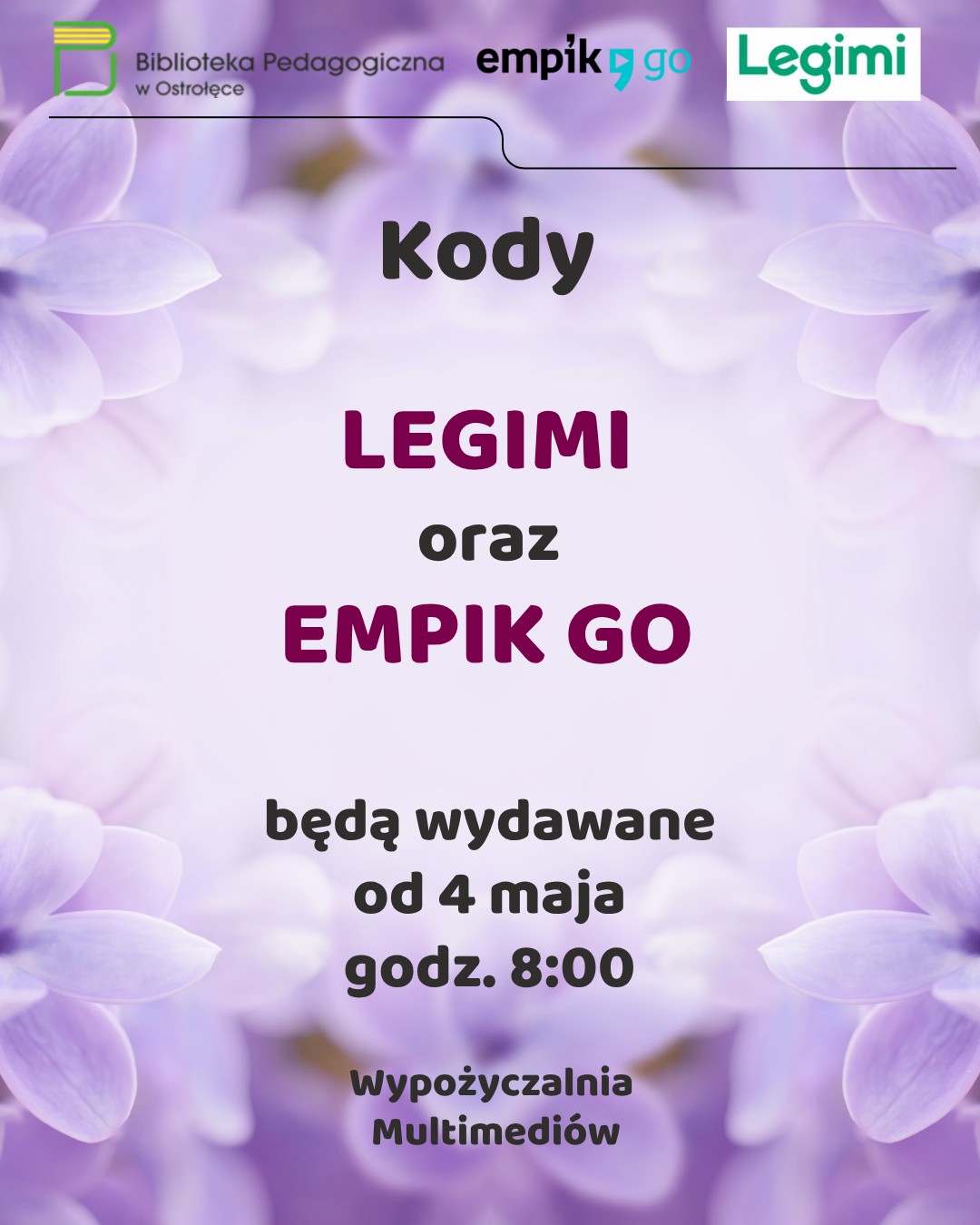 MAJOWE KODY DO LEGIMI i EMPIK GO