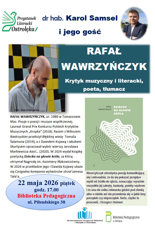 WIECZÓR LITERACKI Z RAFAŁEM WAWRZYŃCZYKIEM