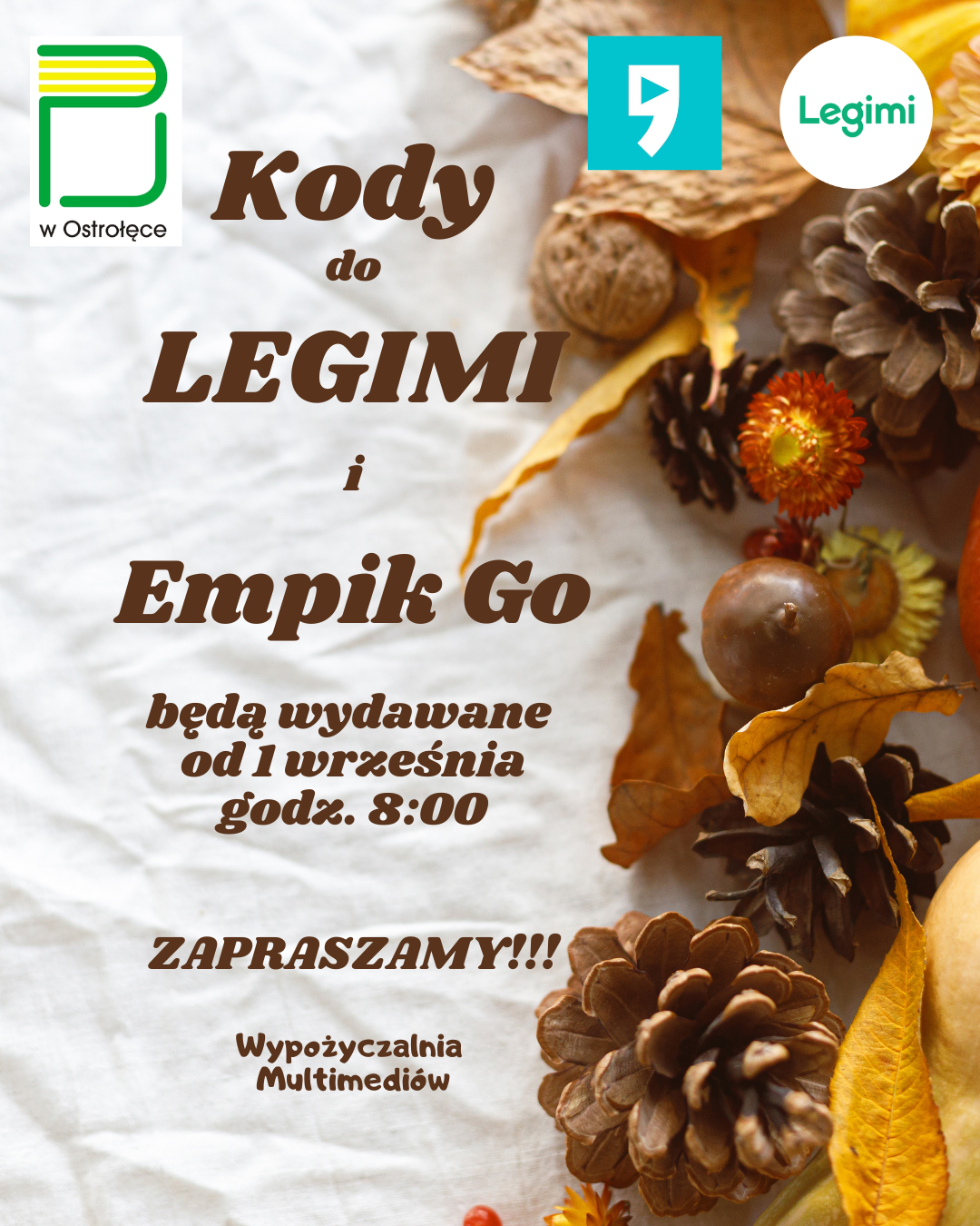Wrześniowe kody do LEGIMI i Empik Go